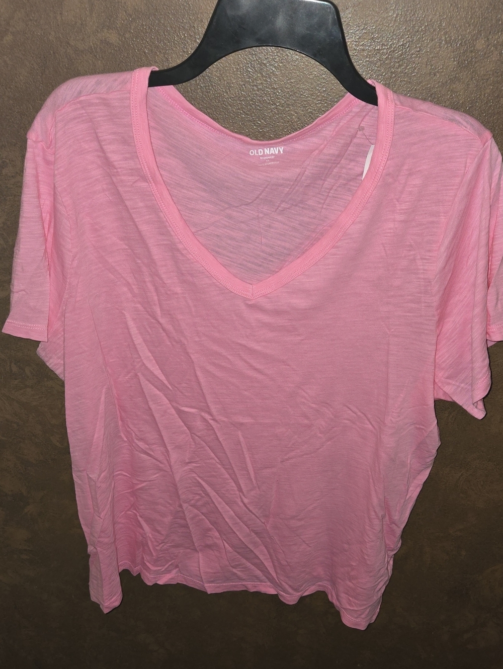 Old Navy Light Pink V-Neck Short Sleeve Tee